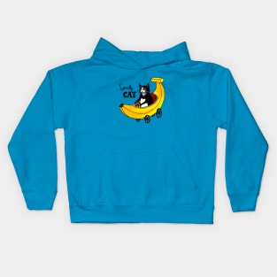 Speedy cat and banana Kids Hoodie